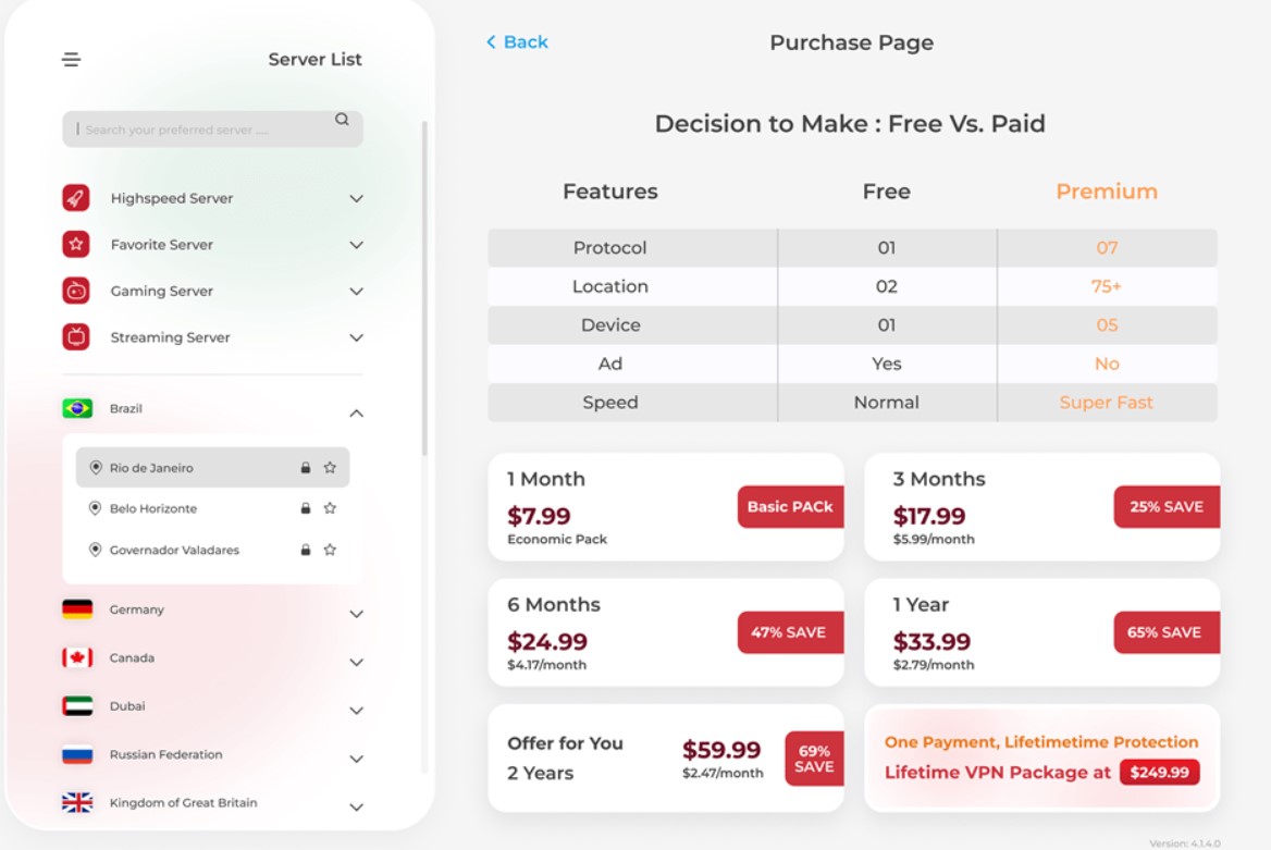 Symlex VPN UI