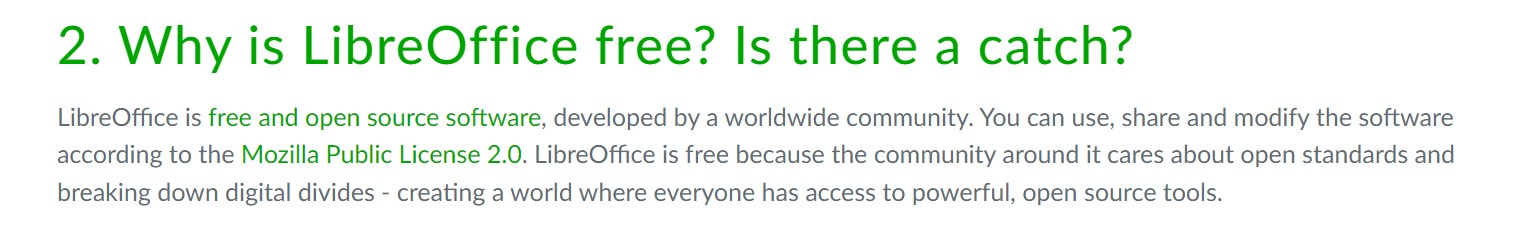 libre office free forever