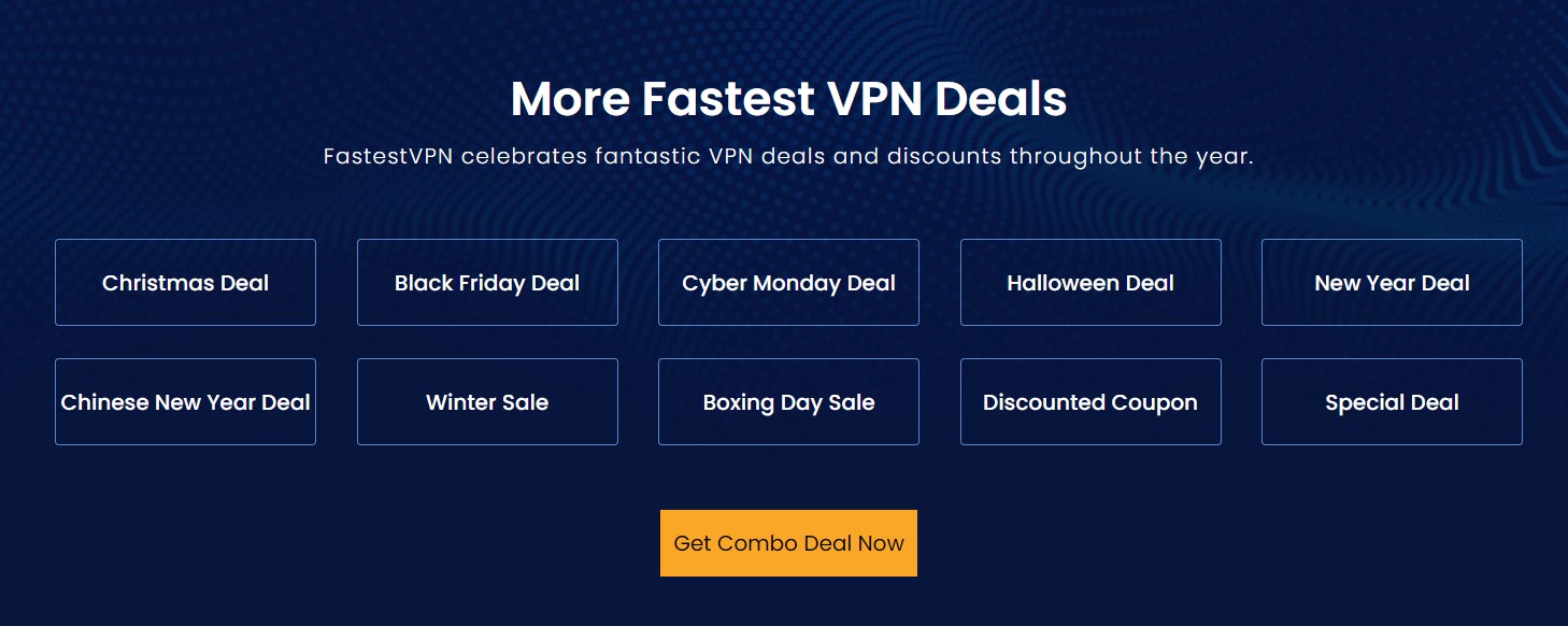 FastestVPN deals page